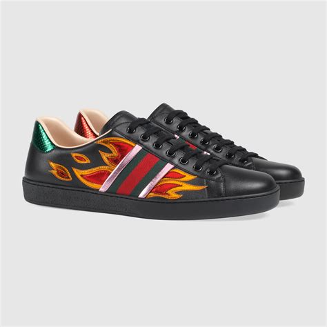 gucci ace low top flame trainers|Gucci ace shoes customer service.